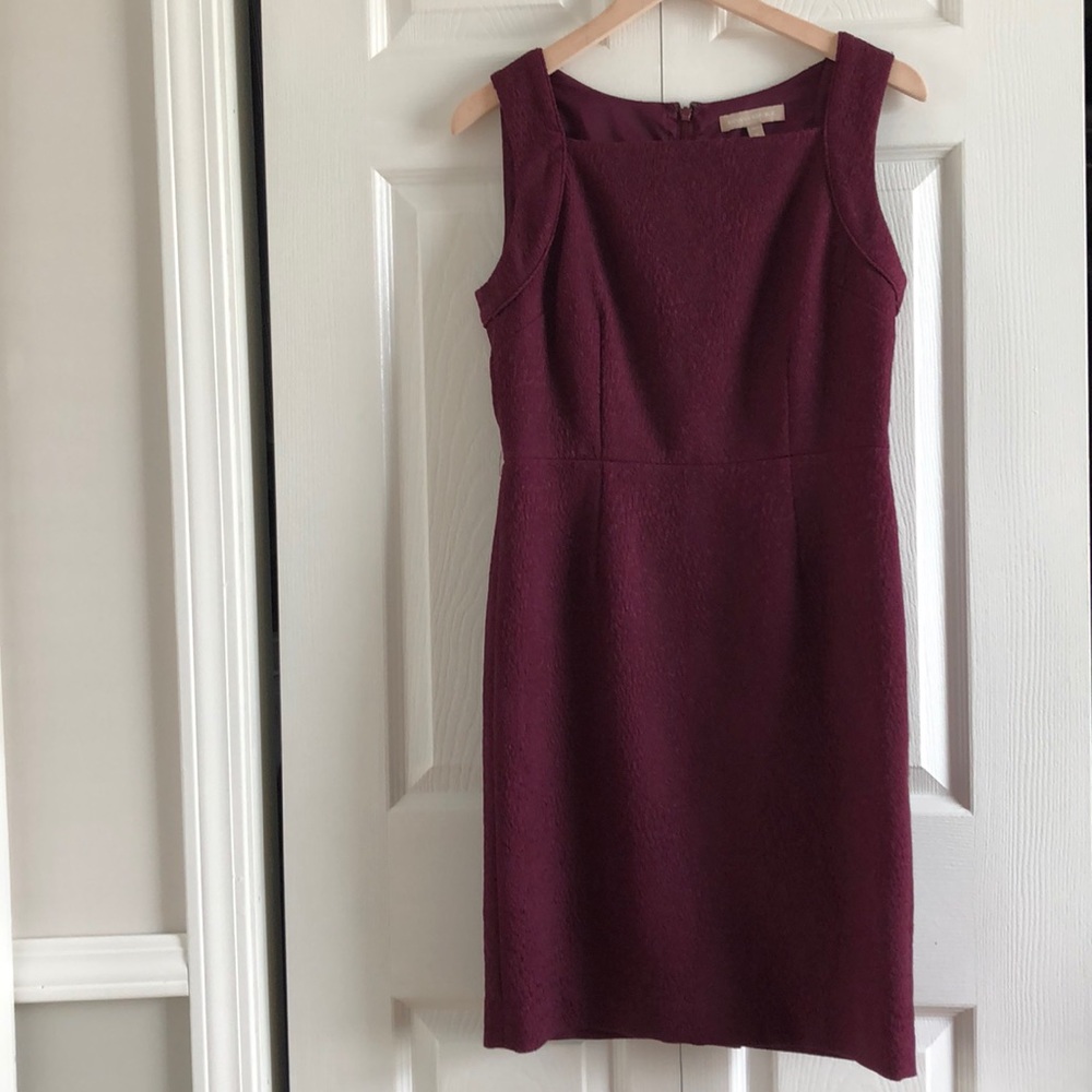 Banana Republic Petite Merlot Structured Dress